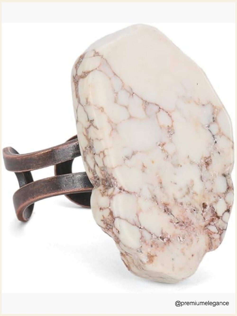 Vintage Bohemian Cuff Ring for Women Cowgirl Turquoise Style Adjustable Size